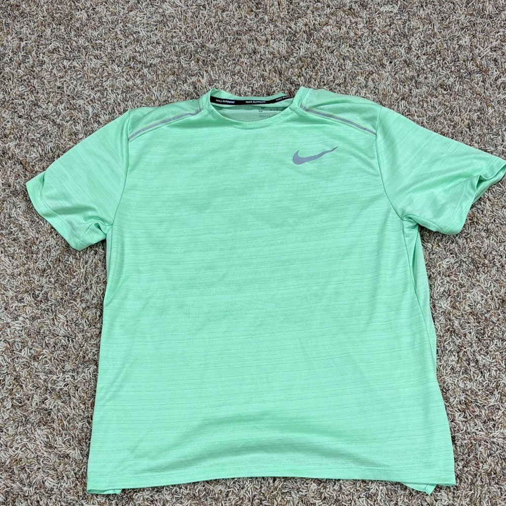 Nike Men's Running Neon Green Short Sleeve Tee